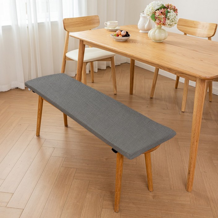 [완벽고정] 벤치 의자 방석 긴의자 전용 논슬립 쿠션