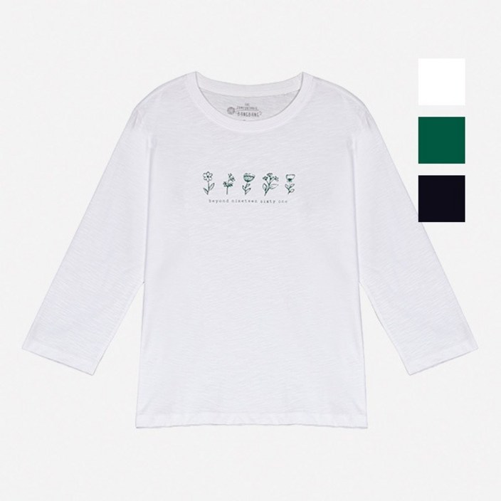 이가격실화 티셔츠반값 여성 미니꽃 프린트 7부 소매티