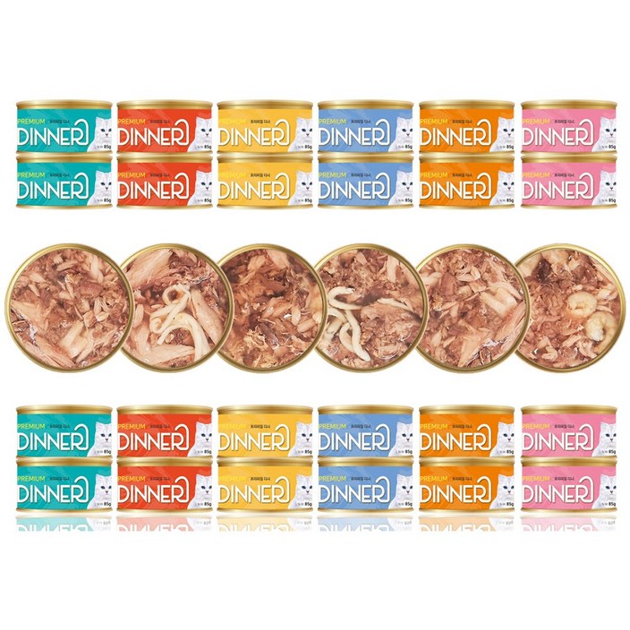 펫아띠 프리미엄 디너 고양이캔 콤보 85g24개입, 24개, 85g 펫아띠 프리미엄 디너 고양이캔 콤보 85g24개입, 24개, 85g