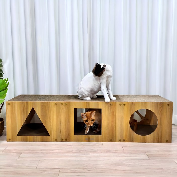 마아,고양이 스크래쳐 대형 터널 스크래쳐 숨숨집 125cm, 1개, 본품
