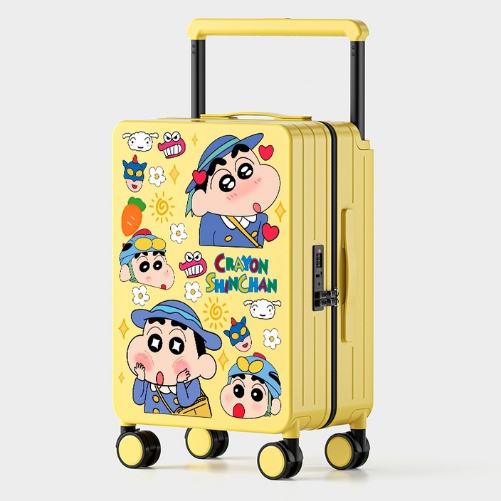 짱구는 못말려 짱구 여행 기내용 캐리어 트롤리 가방 비밀번호 잠금 액션가면 자에몽 굿즈