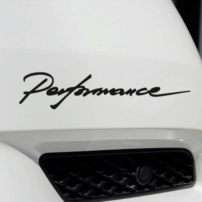 퍼포먼스 필기체 레터링스티커 튜닝카 포인트데칼, 1개, 라지x검정