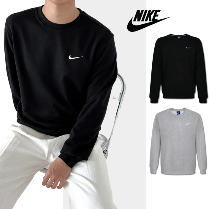 당일발송 나이키 NIKE 맨투맨 긴팔 스우시 티셔츠 라운드넥 스포네틱 양말