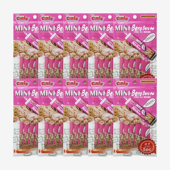 임박할인 더캣츠 미니베로베로 5P, 50g, 10개