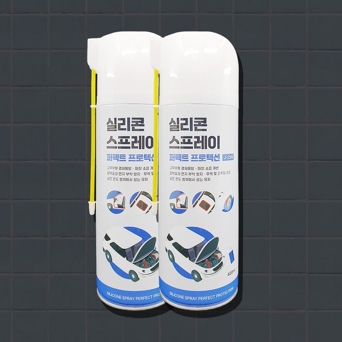 정우케미칼 실리콘스프레이 퍼펙트 프로텍션 420ML 고무보호제 플라스틱보호제 실리콘구리스 플라스틱복원제 실리콘 노즐 일체형 윤활제 J299