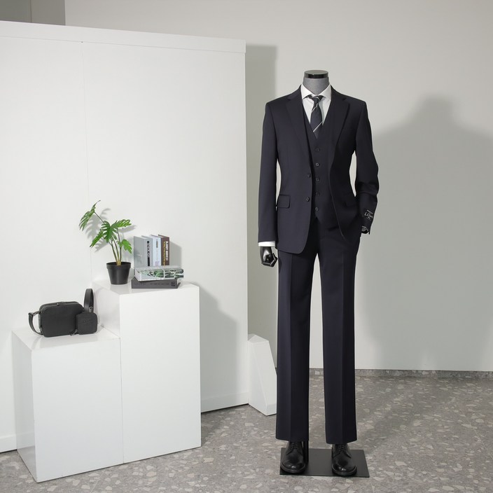 리버클래시 LLS11502DN [SMAL-FIT SUIT] 울 스판 싱글 슬림 3PCS 정장 다크네이비 (조끼별도)