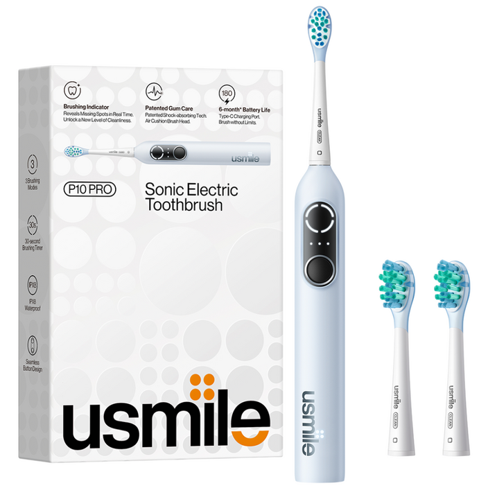 유스마일 AI 스마트링 클린케어 음파 전동칫솔 P10 PRO, 1개, 블루, P10PRO