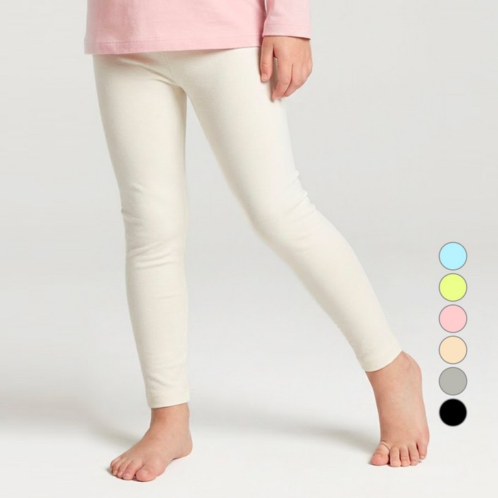 유니프랜드 아동용 베이직 40수 후라이스 스판 9부 레깅스