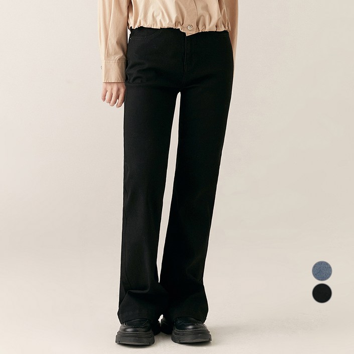 로엠 여성용 Fit me 부츠컷 데님 롱 팬츠