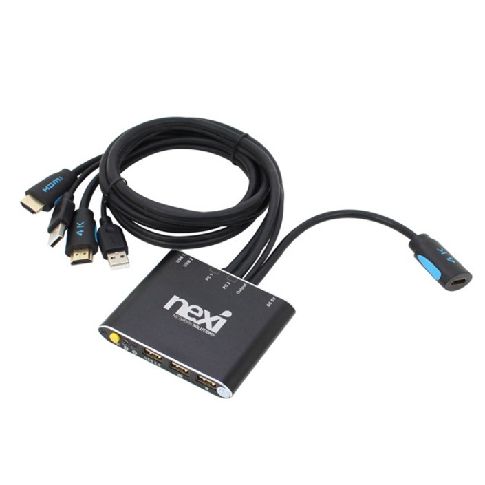 넥시 HDMI KVM 스위치 2포트, NXKVM02H, 1개
