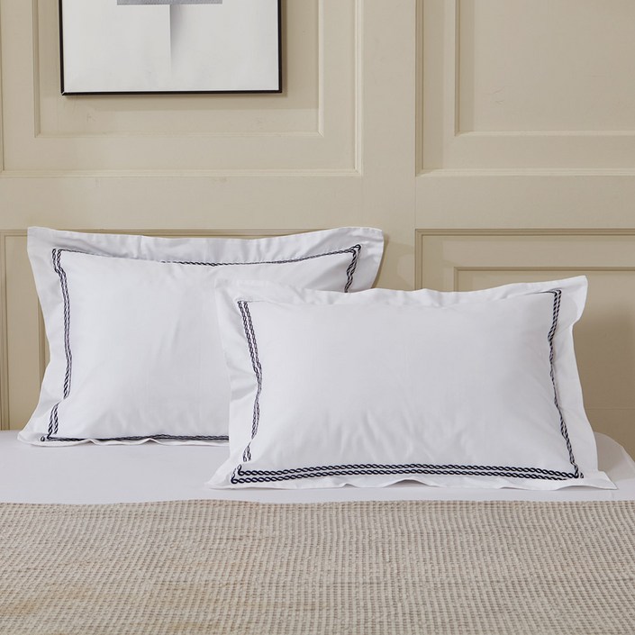 케이아이티홈 순면 자수 베개 커버