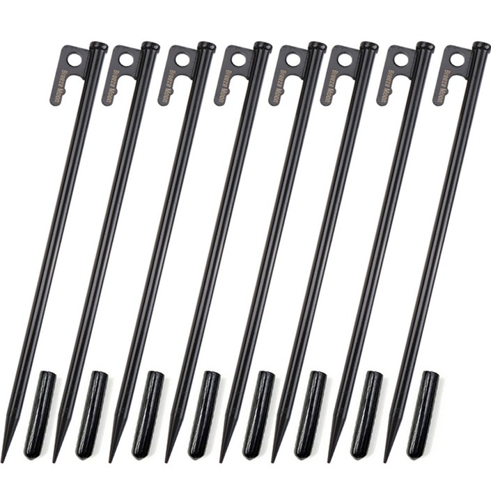 브리즈문 S45C 스프링강 고강도 단조팩 블랙 30cm 8p  보관용 캡