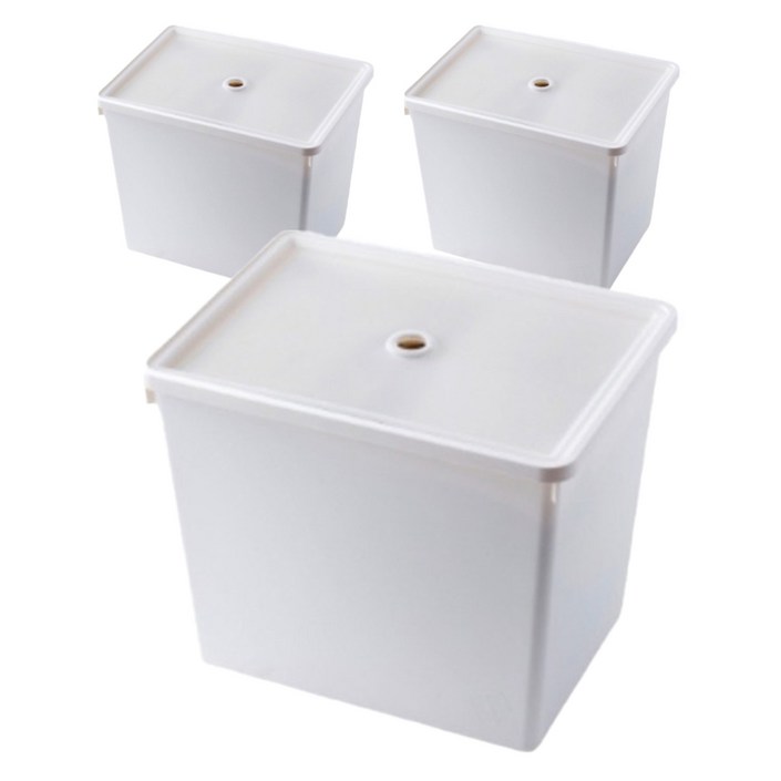 한샘 샘키즈 전용 박스  뚜껑 세트, 화이트  반투명, 대395 x 295 x 323 mm, 3세트