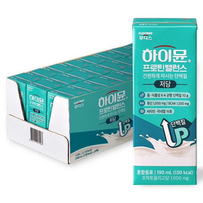 하이뮨 프로틴 밸런스 저당 음료, 190ml, 24개 하이뮨 프로틴 밸런스 저당 음료, 190ml, 24개