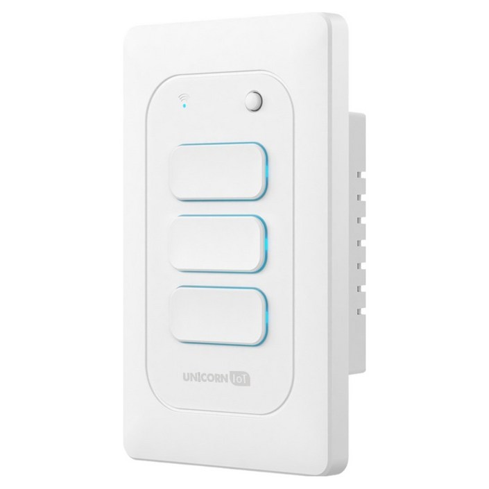 유니콘아이오티 3구 WIFI방식 무선원격제어 스마트 벽스위치 TSSW3