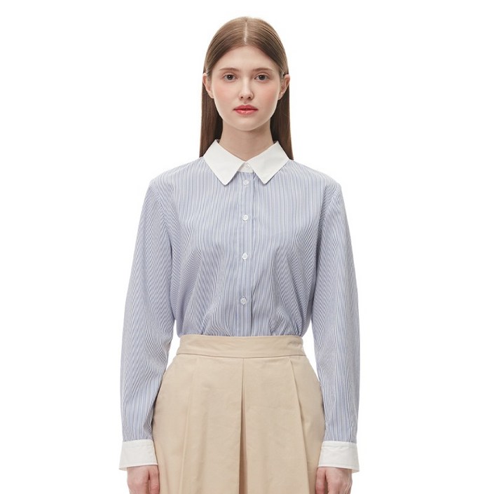 플라스틱아일랜드 기본 셔츠 블라우스 PQ7WB162