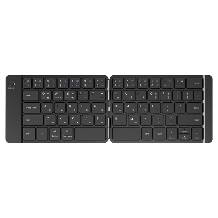 엑토 저소음 접이식 슬림 휴대용 무선 블루투스 키보드, BTK13, 블랙