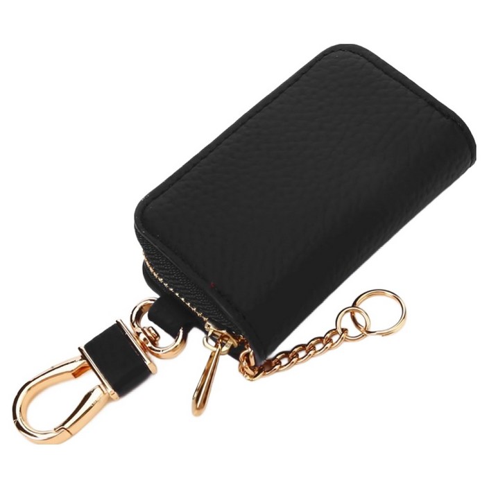 코히모 자동차 가죽 키홀더 차키 케이스, 블랙, 5W0308BK11