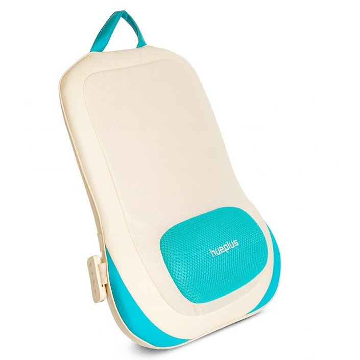 휴플러스 체어형 등 허리 쿠션 마사지기, CORDZEROB95, 화이트