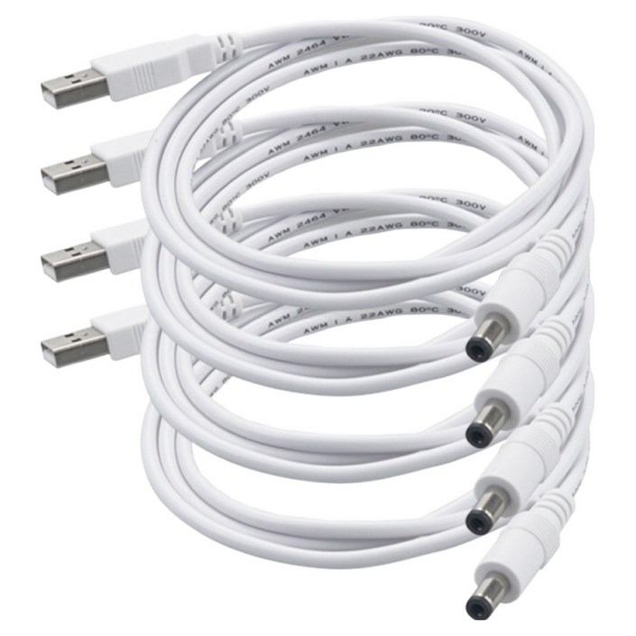 컴스 USB 2.0 A to DC 5.5mm x 2.1mm 전원 케이블 DP018