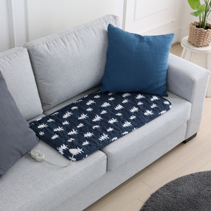 더안 온열 양면 전기방석 DHB2024, 트리네이비, 2인용45 x 90 cm