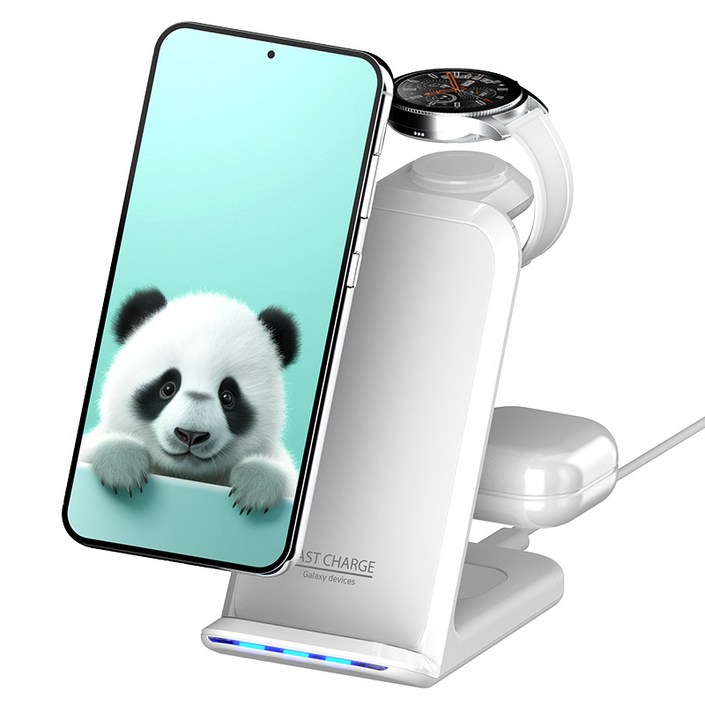 제이원 3in1 휴대폰 블루투스 이어폰 갤럭시워치 멀티 고속 무선 충전 스탠드 23W