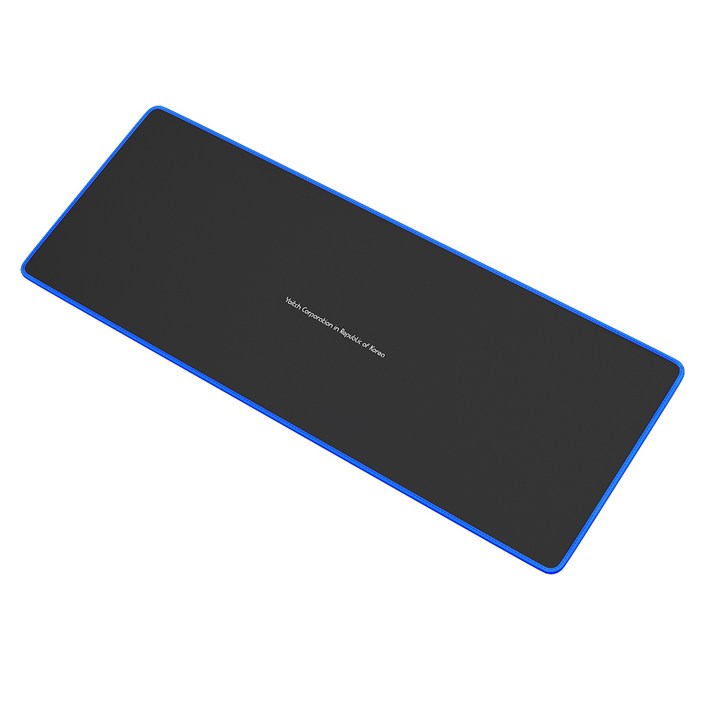 요이치 게이밍 마우스 장패드 800 x 300 x 3 mm, 1개, 블랙  블루