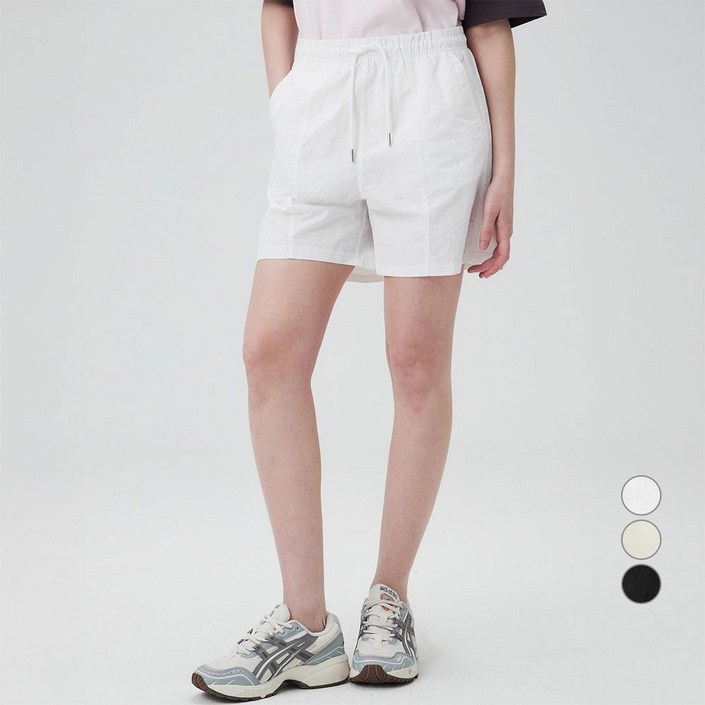 ELLEPARIS 여성용 크리스피 에어 컴포트 밴딩 쇼츠