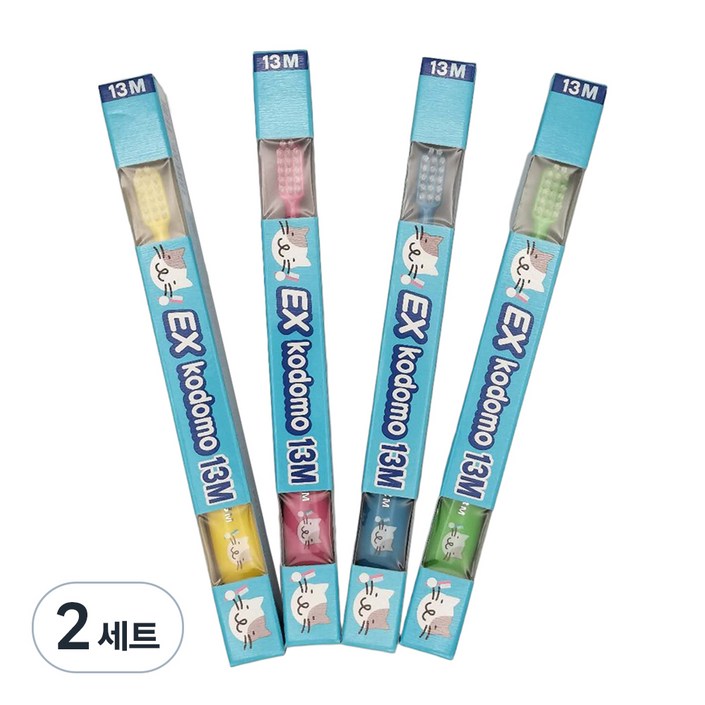 코도모 유아 칫솔 13M, 혼합색상, 4개입, 2세트 코도모 유아 칫솔 13M, 혼합색상, 4개입, 2세트
