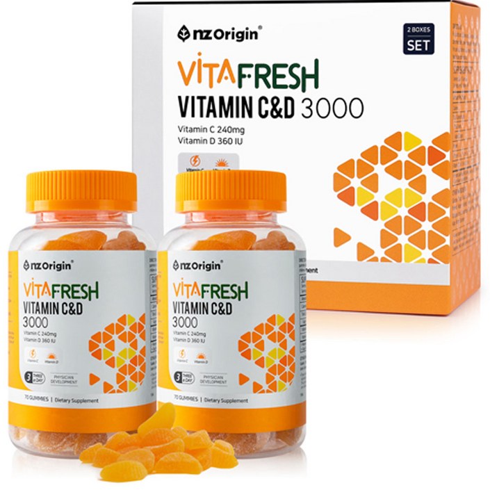 엔젯오리진 비타프레쉬 비타민 C&D 3000, 70정, 2개 20221120