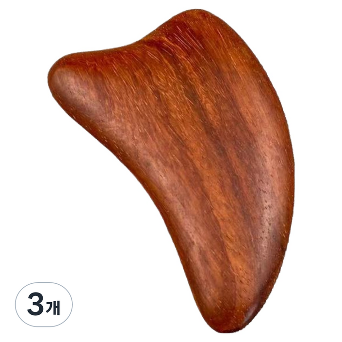 쇼핑스프린트 나무 두피 괄사 마사지빗 02, 단일색상, 3개