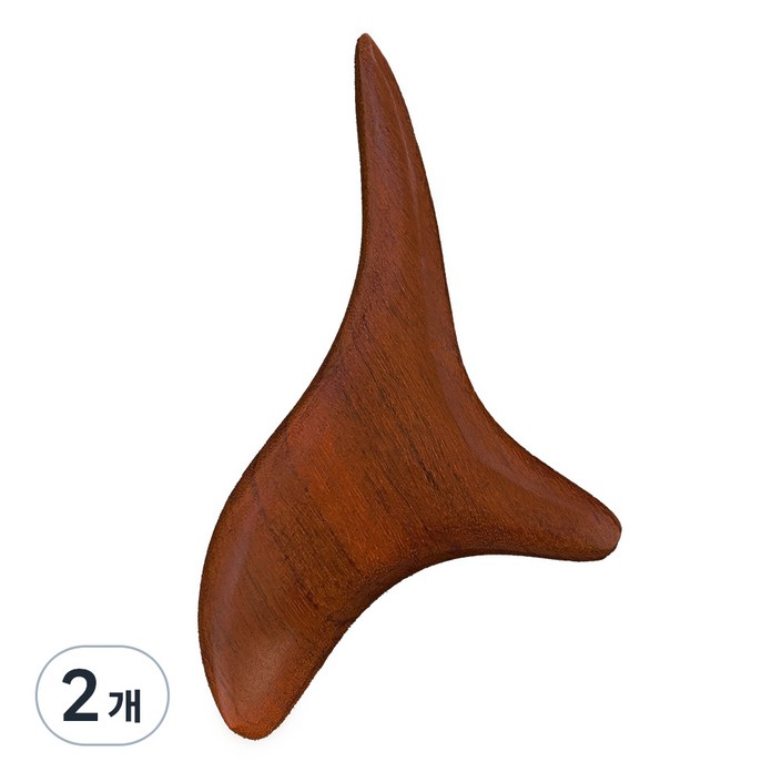 로즈온 원목 삼각 지압봉, 2개, 체리오크색