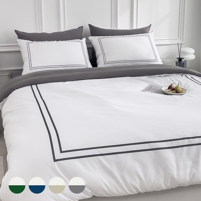 루시드슬립 국내산 갤러리 호텔식 옥수수솜 무봉제 차렵이불 세트