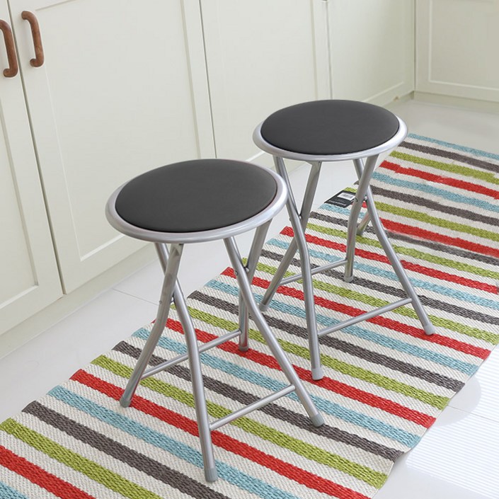 오에이데스크 원형 의자 2p