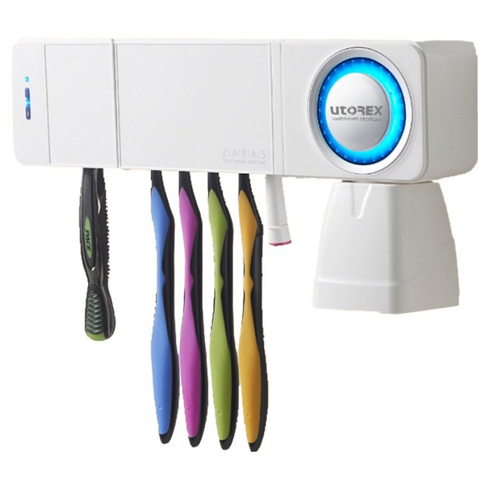 유토렉스 자바스 벽걸이 헤드형 칫솔 살균기 UTC52AW, UTC52AW, 혼합색상