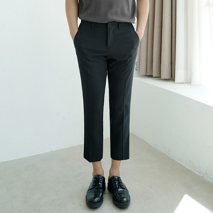 타운클로 남성용 냉감 통기성 쿨링 8부 슬랙스