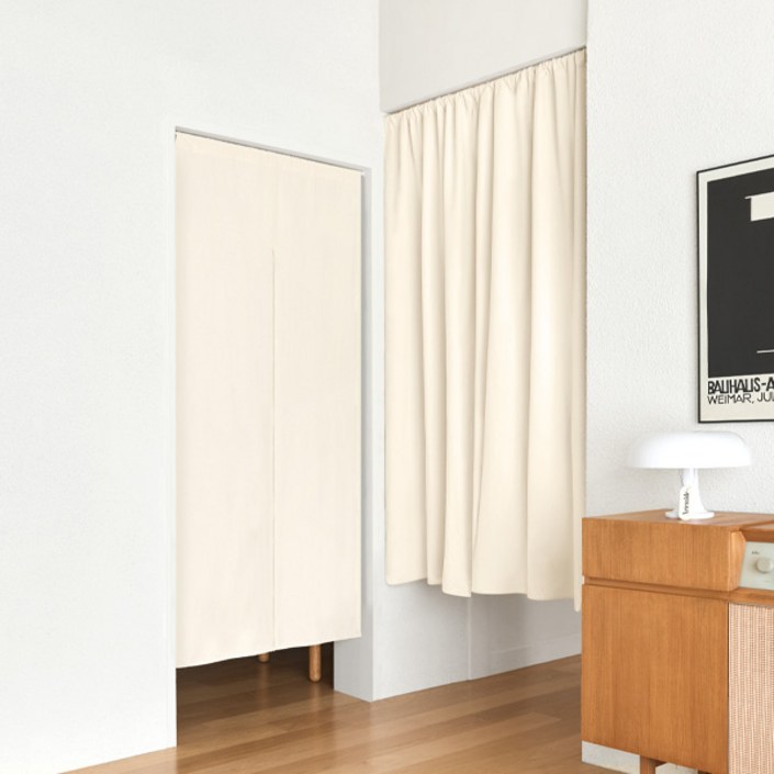 까사마루 폴라 가림막 커튼 트임형  압축봉 포함