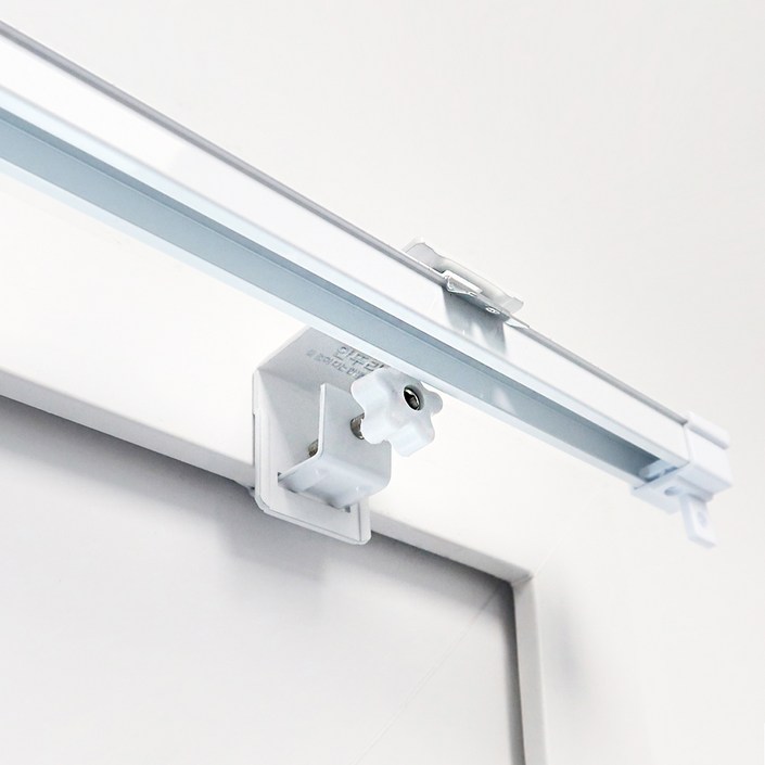 감성다는남자 안뚜리 레일용 1단 커튼부자재 5.5 x 3.7 cm, 화이트, 2개