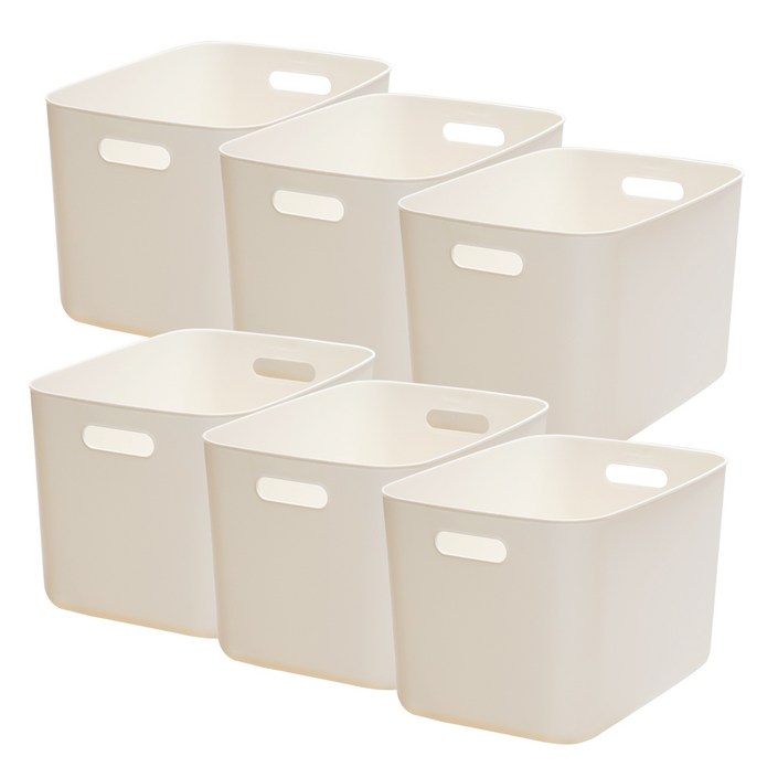 보노하우스 국내 제조 로코스 수납정리함, 크림, L, 6개