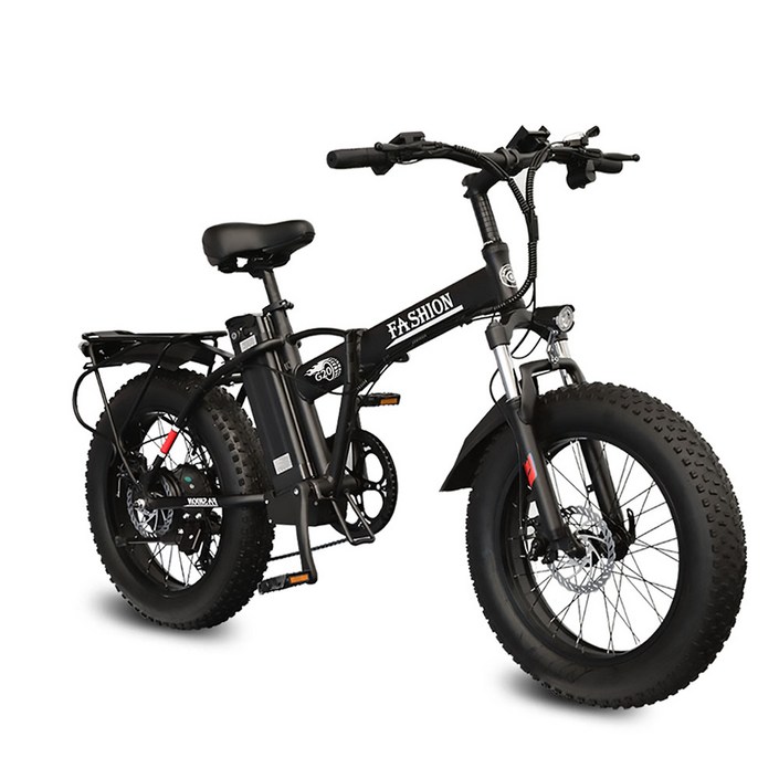 전기자전거1000w IDOTATA 접이식 전기 자전거 1000W 12.8AH 48V 팻바이크 mtb 산악 전기 자전거, 블랙