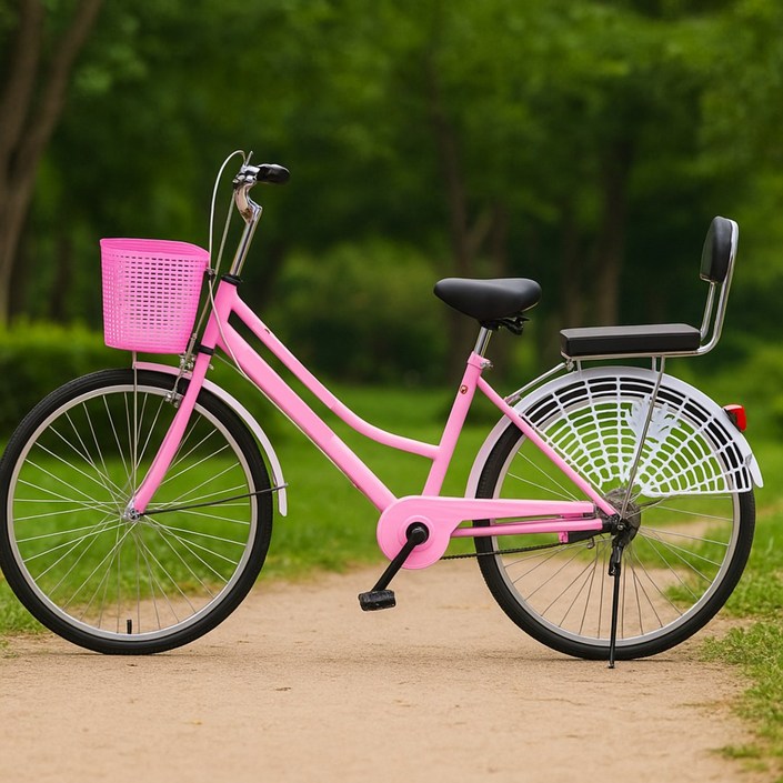 마카롱바이크 클래식 자전거 출퇴근용 입문용 24인치 26인치 튼튼한 안전한 가벼운 바구니 핸들 높이 조절