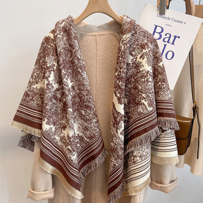 엘로닙 여성 겨울 빅사이즈 양면 활용 어깨 숄 머플러 스카프 대형