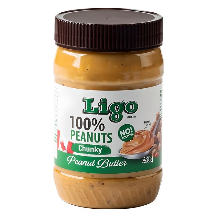 리고 100% 땅콩버터 청키, 453g, 1개