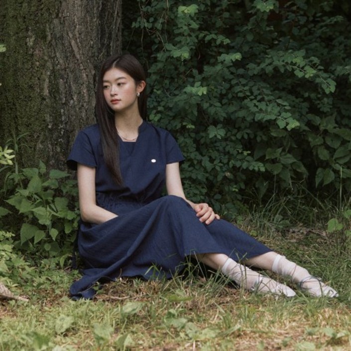 매장정품 ADAUL Two way string long dress navy 5007064792 465779