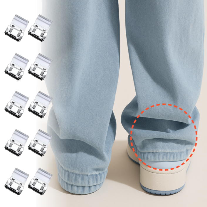 깔끔의정석 바지 밑단 기장 수선 고정 클립