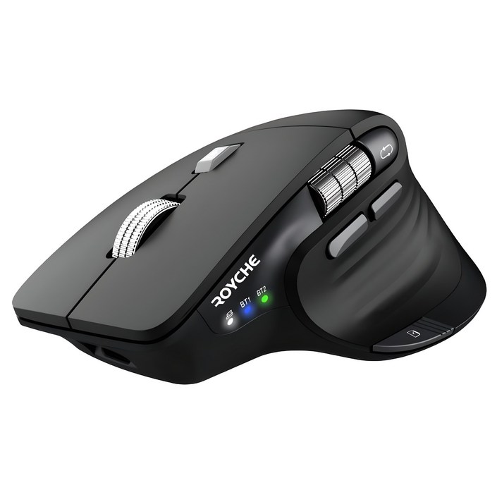 로이체 프리미엄 오피스 마스터 스마트 스크롤 멀티페어링 충전식 블루투스 무선 마우스 RX900S