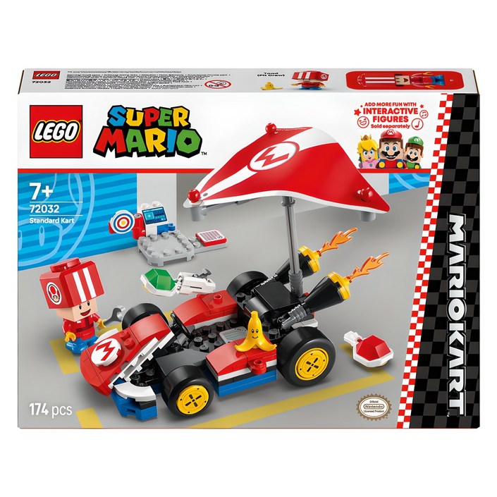 레고 슈퍼마리오 카트TM 스탠더드카트 완구 72032, 혼합색상, 1개