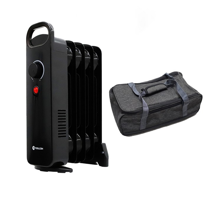 캠핑라디에이터 미니 캠핑히터 발난로 사무실 저전력 500W 전용가방세트