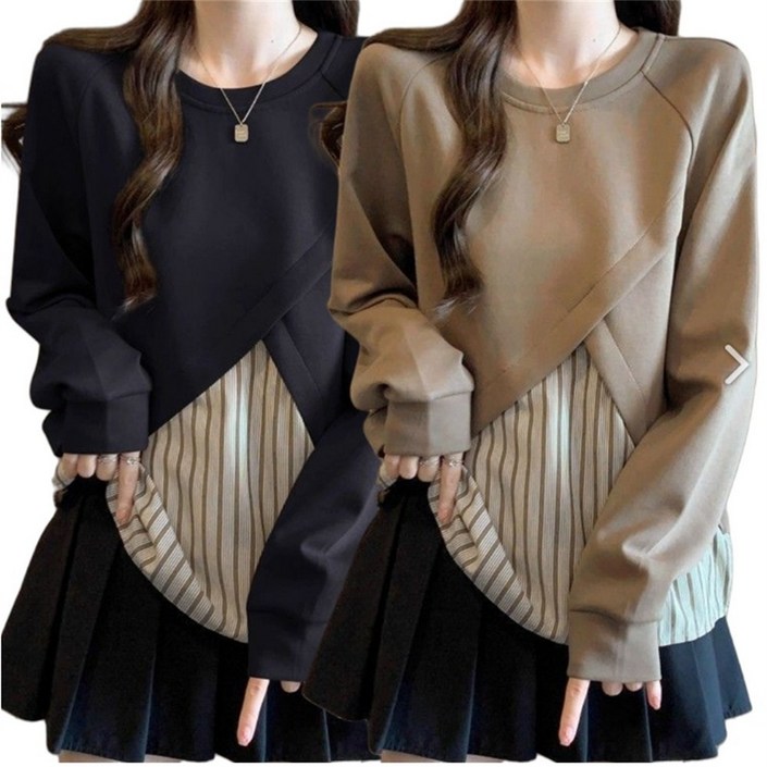 11 여성티셔츠 셔츠 긴팔티 블라우스 맨투맨 티 데일리 캐주얼 FBH4587 44