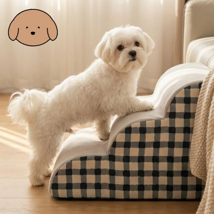 강아지 계단 3단 논슬립 슬개골 보호